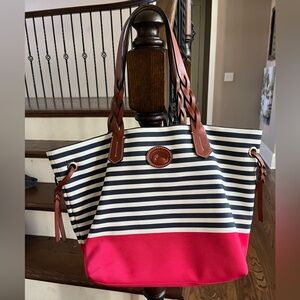 Dooney & Bourke Red, White, and Blue Striped Bag